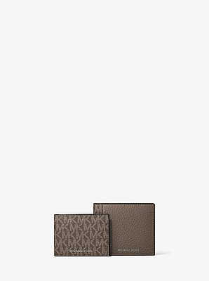Cooper Leather and Signature Logo Billfold Wallet With Passcase