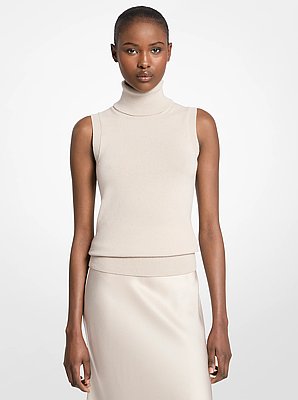 Cashmere Sleeveless Turtleneck