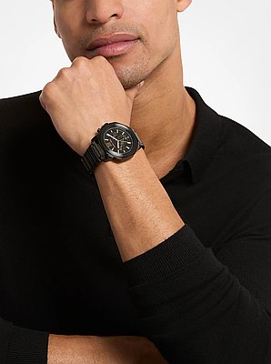 Oversized Prescott Black-Tone Watch