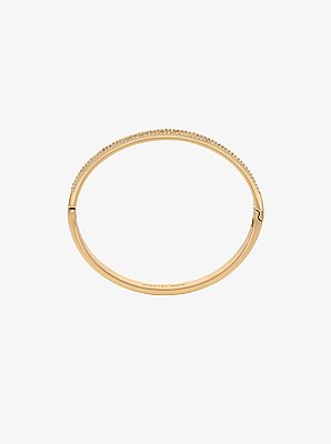 Pav&eacute; Perforated Logo Bangle