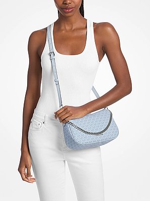 Sac &agrave; bandouli&egrave;re convertible Carmela de taille moyenne &agrave; logo Signature