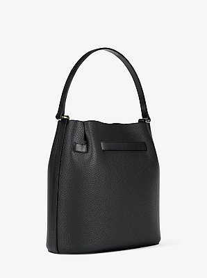 Carson Medium Pebbled Leather Convertible Bucket Crossbody Bag