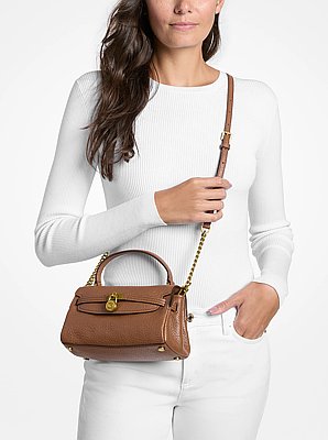 Hamilton Moderne Extra-Small Textured Leather Slouchy Crossbody Bag