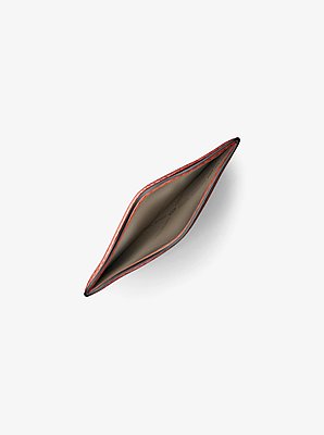 Jet Set Pebbled Leather Card Case