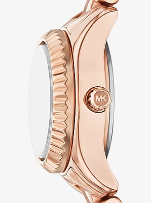 Petite Lexington Pav&eacute; Rose Gold-Tone Watch and Jewelry Gift Set