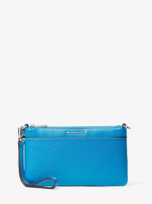 Jet Set Medium Pebbled Leather Convertible Wristlet