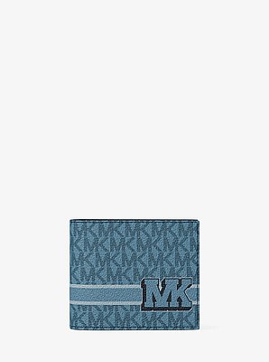 Cooper Striped Signature Logo Billfold Wallet With Passcase