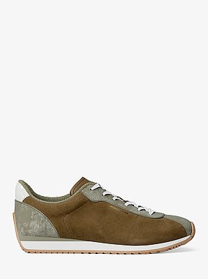 Rhodes Color-Block Suede Trainer