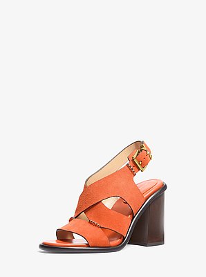 Raven Suede Block Heel Sandal