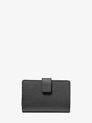 Cartera mediana de piel saffiano