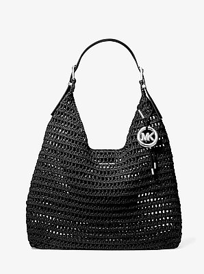 Nolita Large Crocheted Hobo Shoulder Bag image number 0