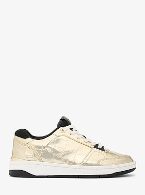 Rebel Metallic Crocodile Embossed Leather