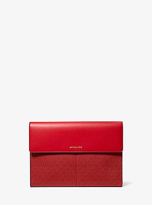 Jet Set Signature Logo Laptop Case