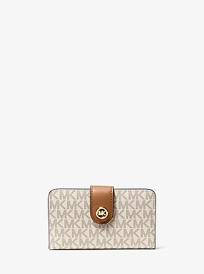 MK Pop Charm Medium Signature Logo Wallet