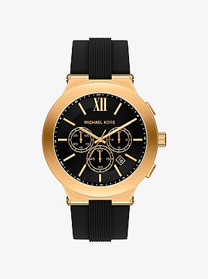 Oversized Billie Gold-Tone and Silicone Watch