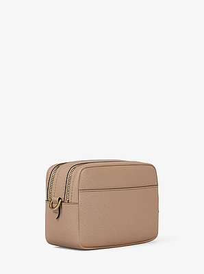 Camera bag a tracolla Bryant media in pelle martellata