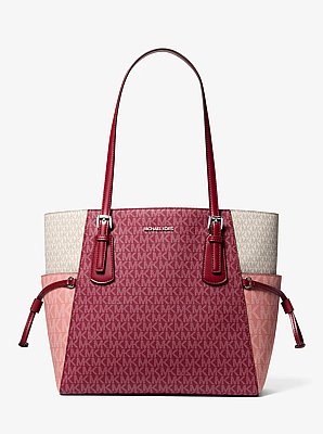 Voyager Large Color-Block Signature Logo Tote Bag