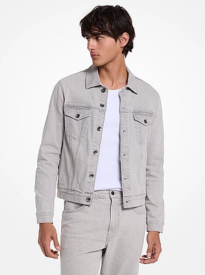 Chaqueta camionera en denim el&aacute;stico