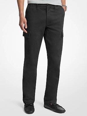 Stretch Cotton Twill Cargo Pants