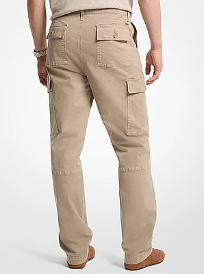 Stretch Cotton Twill Cargo Pants