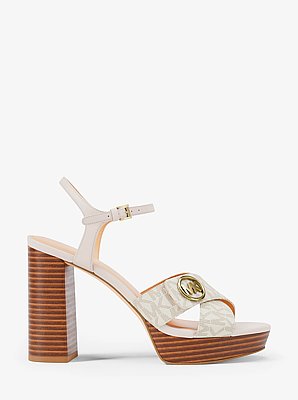 Hannah Signature Logo Platform Sandal