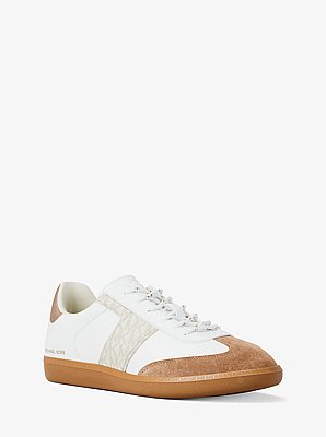 Jovie Leather and Signature Logo Sneaker