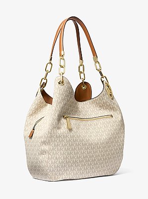 Lillie Large Signature Logo Shoulder Bag