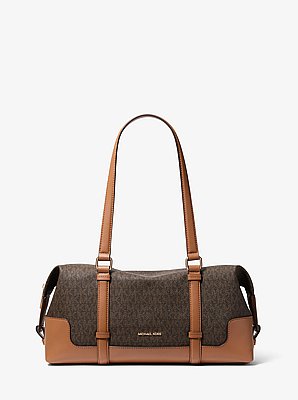 Teddi Large Signature Logo Shoulder Bag