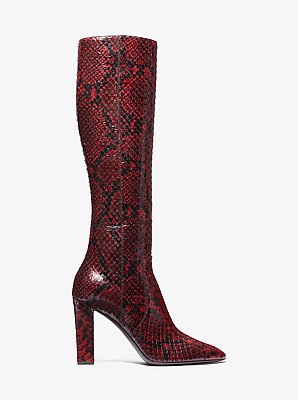 Carly Python Embossed Leather Boot
