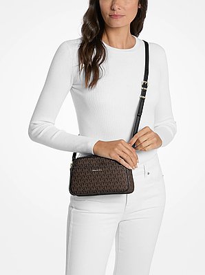 Jet Set Small Signature Logo Camera Crossbody Bag