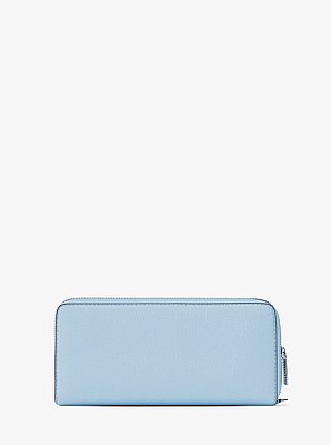 Cartera Continental grande de piel granulada