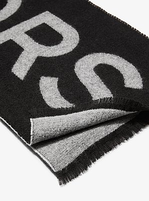 Oversized Logo Knit Scarf