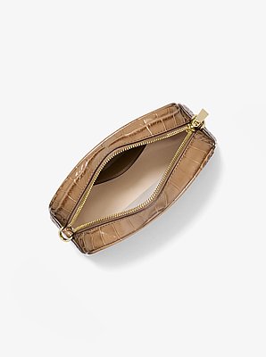 Jet Set Small Crocodile Embossed Leather Crossbody Bag