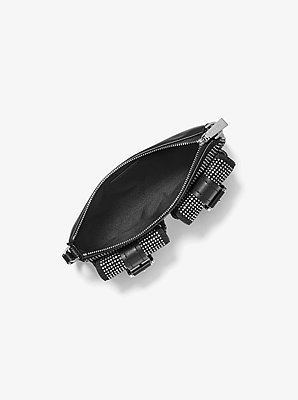 Zoe Small Embellished Suede Pochette