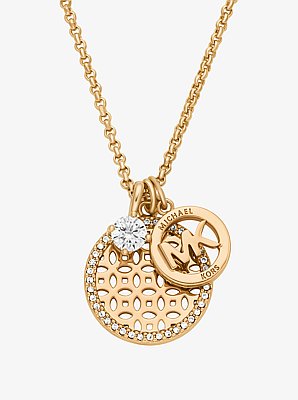 Pav&eacute; Charm Necklace