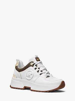 Zapatilla Cosmo de piel sint&eacute;tica con logotipo
