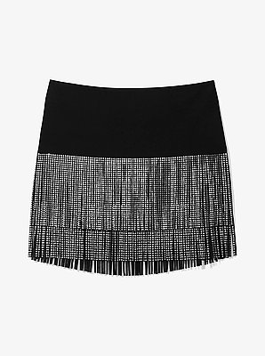 Minirock mit Fransen und Nieten