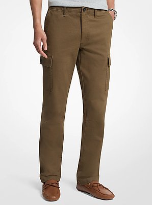 Stretch Cotton Twill Cargo Pants