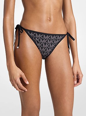 Bas de bikini &agrave; logo r&eacute;versible