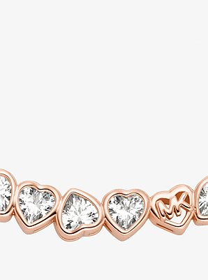 Cubic Zirconia Hearts Necklace