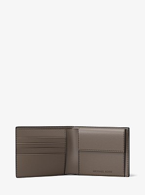 Cooper Pebbled Leather Billfold Wallet With Coin Pouch