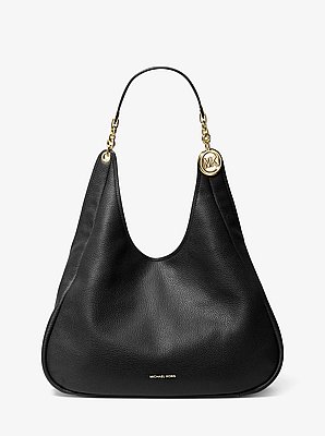 Grand sac &agrave; &eacute;paule Ellie en cuir grain&eacute;