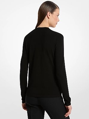 Camiseta de manga larga de viscosa el&aacute;stica