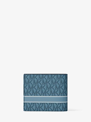 Cooper Striped Signature Logo Billfold Wallet With Passcase