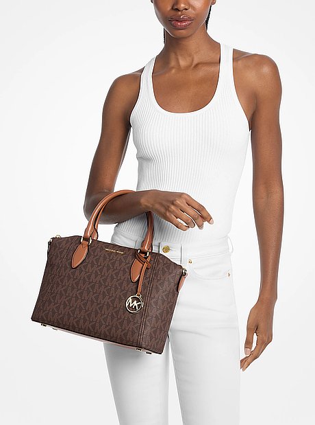 Sienna Medium SIgnature Logo Satchel