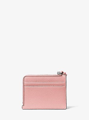 Jet Set Small Pebbled Leather Card Case Wristlet
