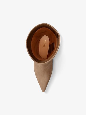 Botte &agrave; talon bobine Nalia en microsu&egrave;de de polyester