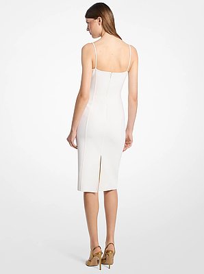 Stretch Wool Crepe Slip Dress