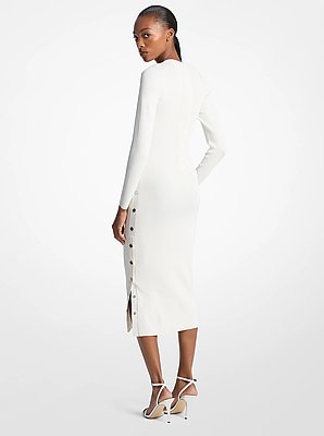 Viscose Blend Snap Dress