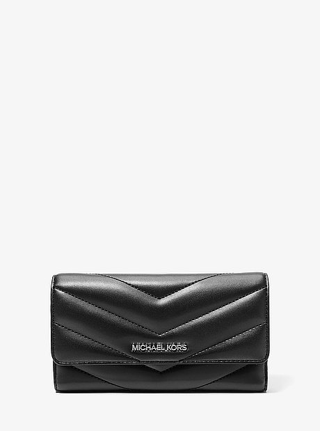 Jet Set Travel Large Quilted Tri-Fold Wallet